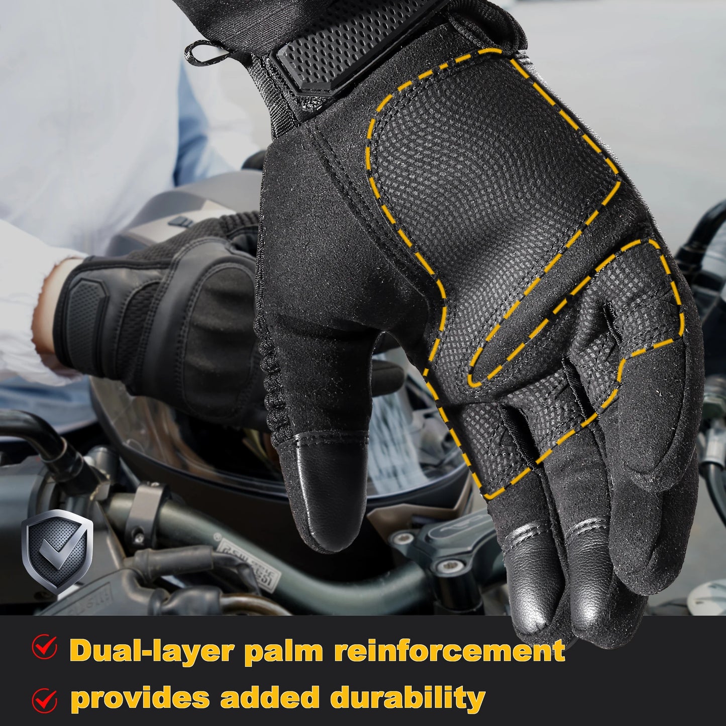 Gants Tactiques Plein Doigt MVPTOO – Cuir PU Tactile Anti-Dérapant Airsoft Combat