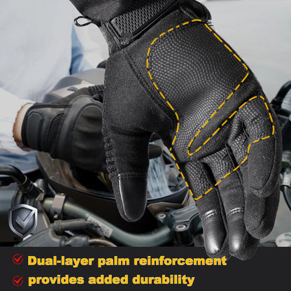 Gants Tactiques Plein Doigt MVPTOO – Cuir PU Tactile Anti-Dérapant Airsoft Combat