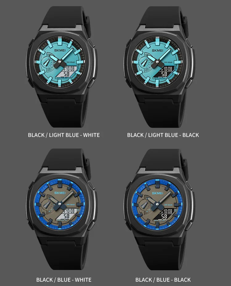 Montre de Sport SKMEI 2091 pour Homme – Montre Numérique Militaire Résistante à l'Eau avec Fonction Compte à Rebours et Date - BLACKBEARD OUTDOOR INDUSTRIES