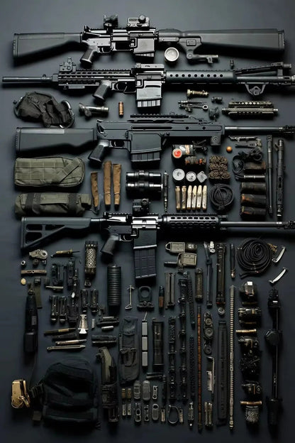 Gun Accessories Posters Wall Art Canvas Painting and Prints Pictures Ak-47 Automatic Rifle Interior for Room Home Decor Gifts BLACKBEARD OUTDOOR INDUSTRIES