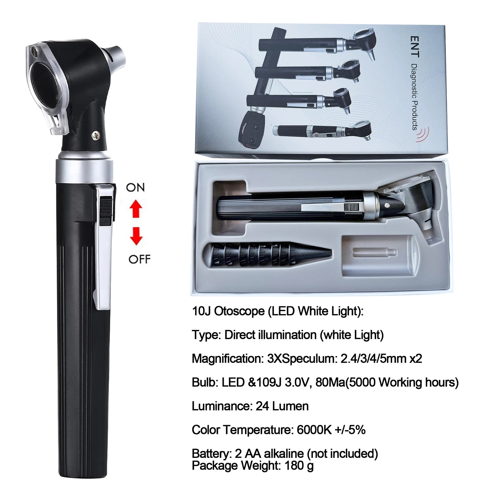 Otoscope - Ear Scope with Light, Ear Infection Detector,Perfect for Nursing & Medical Students for Kids and Adults & Pets BLACKBEARD OUTDOOR INDUSTRIES