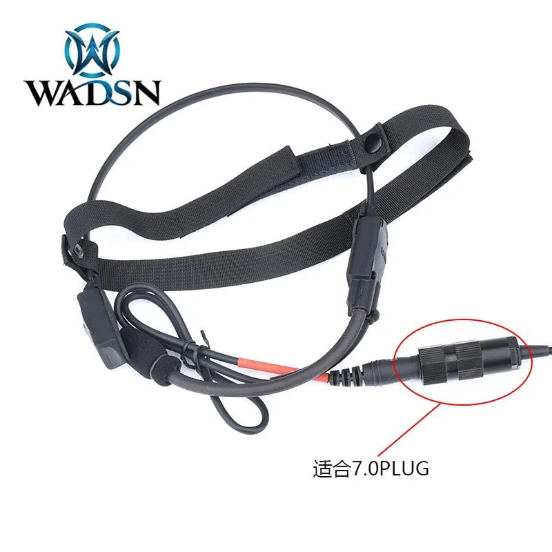 WADSN MH180-V Oreillette Conduction Osseuse Tactique – PTT Kenwood, Airsoft, Talkie-Walkie