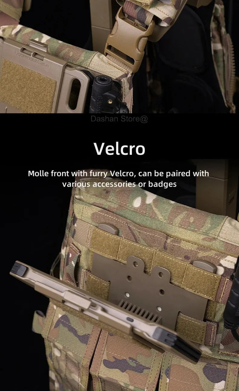 Gilet Tactique AVS MBAV Plate Carrier – Gilet Modulaire Adaptatif à Libération Rapide, Confortable, avec Système MOLLE – Airsoft, Entraînement, Chasse et Combat BLACKBEARD OUTDOOR INDUSTRIES