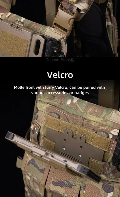 Gilet Tactique AVS MBAV Plate Carrier – Gilet Modulaire Adaptatif à Libération Rapide, Confortable, avec Système MOLLE – Airsoft, Entraînement, Chasse et Combat BLACKBEARD OUTDOOR INDUSTRIES