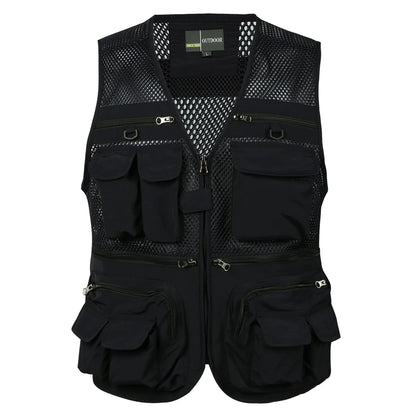 Gilet Tactique Multipoches Homme - Sans Manches, Mesh Respirant Été
