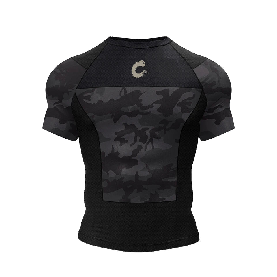 Ensemble Compression MMA BJJ Homme — Rashguard + Short Séchage Rapide | Boxe, Muay Thai, Grappling | M à XXL - BLACKBEARD OUTDOOR INDUSTRIES