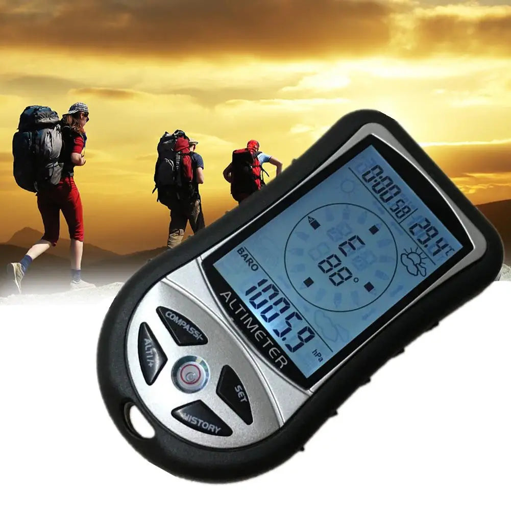 Compteur Numérique LCD Multifonction - Altimètre, Baromètre, Thermomètre, Boussole et Prévisions Météo - BLACKBEARD OUTDOOR INDUSTRIES