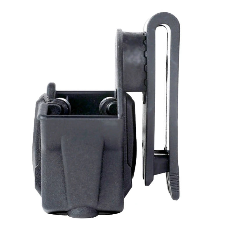 Porte-menottes ouvert rotatif 360° avec clip ceinture