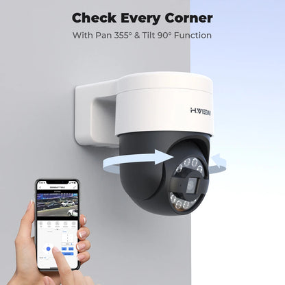 Kit Vidéosurveillance POE H.VIEW 5MP/8MP — NVR 8 Canaux + 4/6/8 Caméras IP Extérieur avec Détection IA - BLACKBEARD OUTDOOR INDUSTRIES