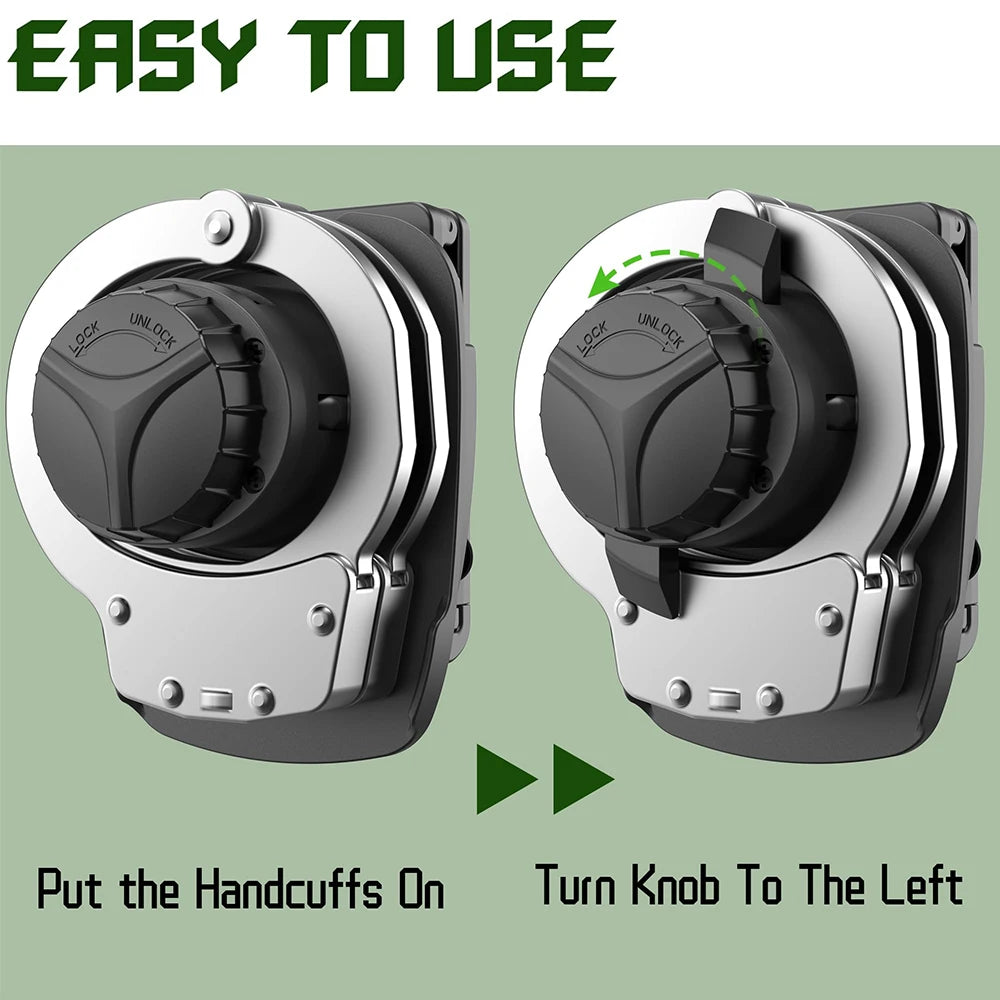 Étui Universel pour Menottes avec Ouverture Supérieure – Verrouillage Sécurisé et Clip Réglable à 60° pour Ceinture de 2 pouces - BLACKBEARD OUTDOOR INDUSTRIES