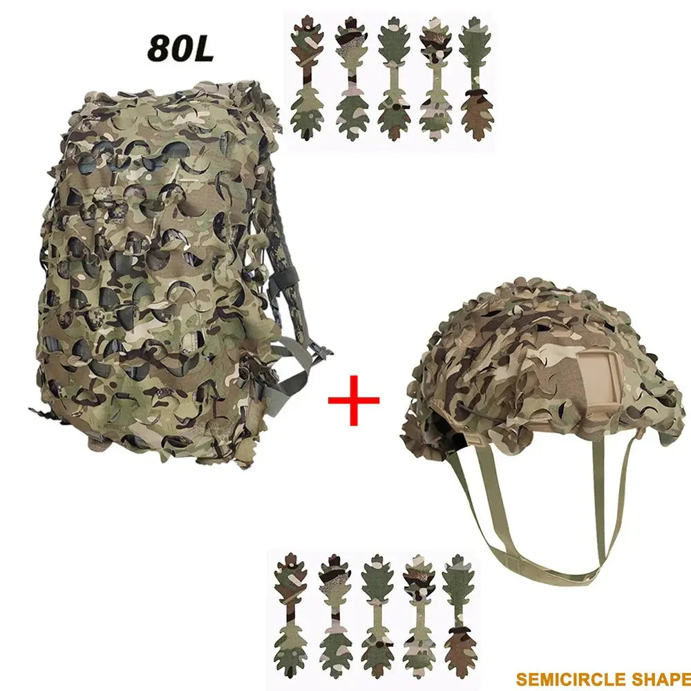 Kit Camouflage 3D Laser Cut – Couvre-Sac à Dos & Couvre-Casque Tactique Ma boutique
