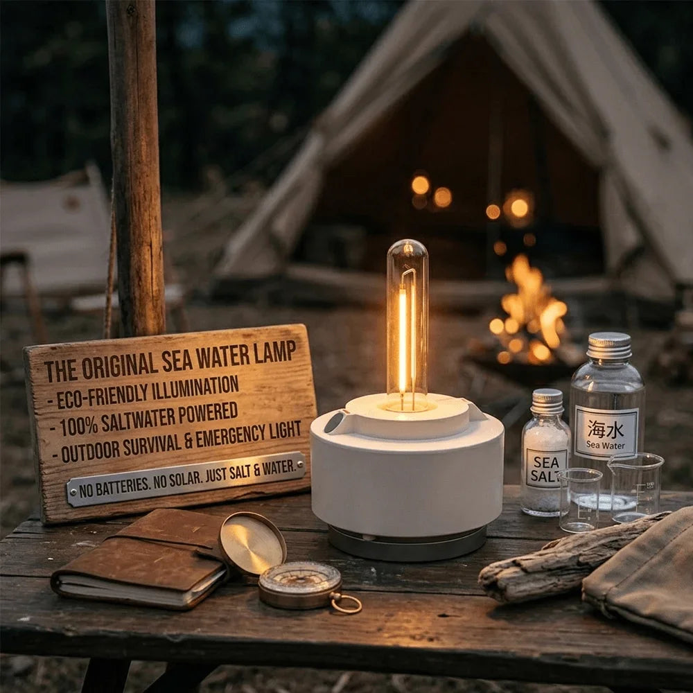 Lampe à eau salée LED 80 lumens – Camping et éclairage de secours
