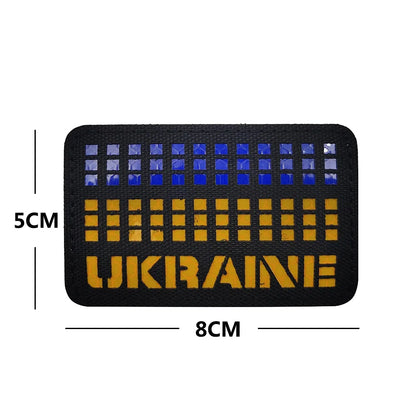 Patch Tactique Ukraine Brodé – Écusson Drapeau Ukrainien, Velcro Hook & Loop