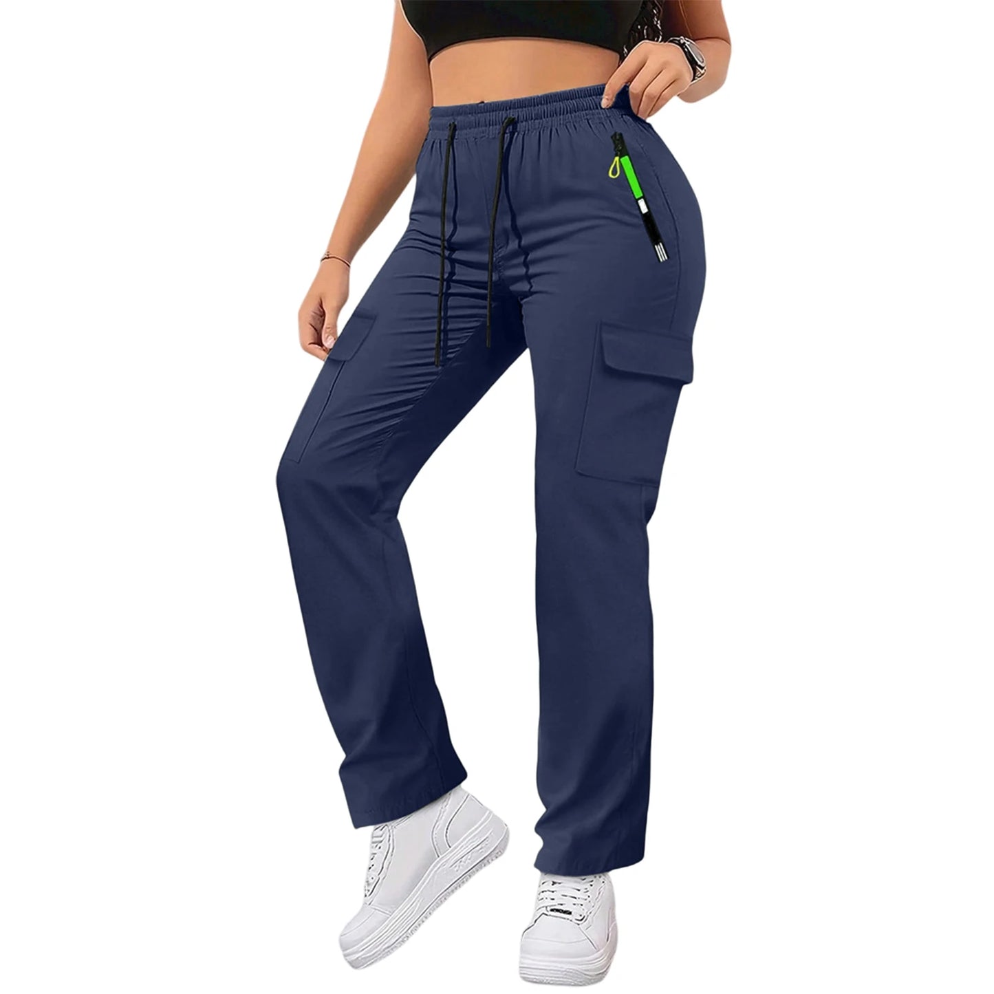 Pantalon Cargo Femme Taille Haute – Multi-Poches, Coupe Droite, Style Safari - BLACKBEARD OUTDOOR INDUSTRIES