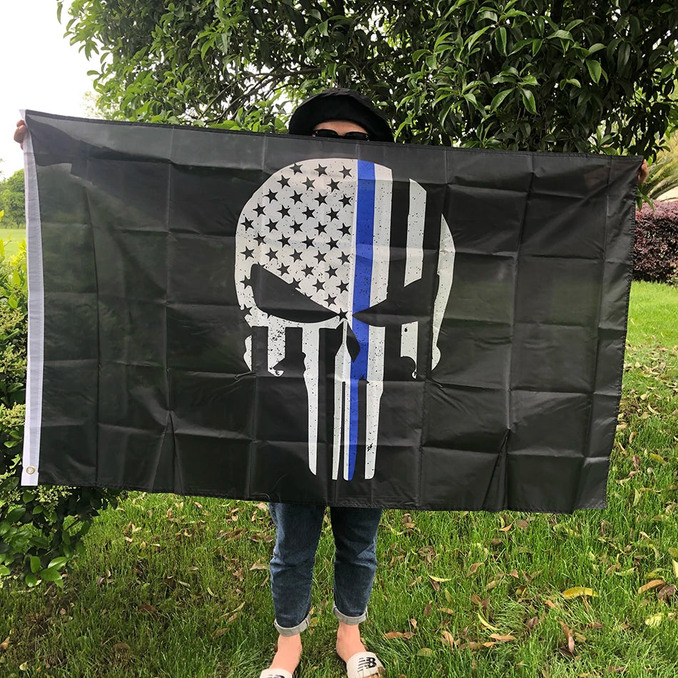 Drapeau police Thin Blue Line 90 × 150 cm