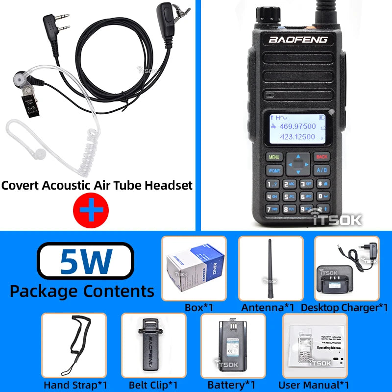 Talkie-Walkie Baofeng DR-1801UV - DMR Longue Portée Dual Band - BLACKBEARD OUTDOOR INDUSTRIES