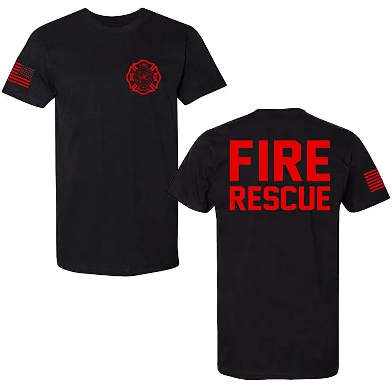 T-shirt police et secours unisexe en coton