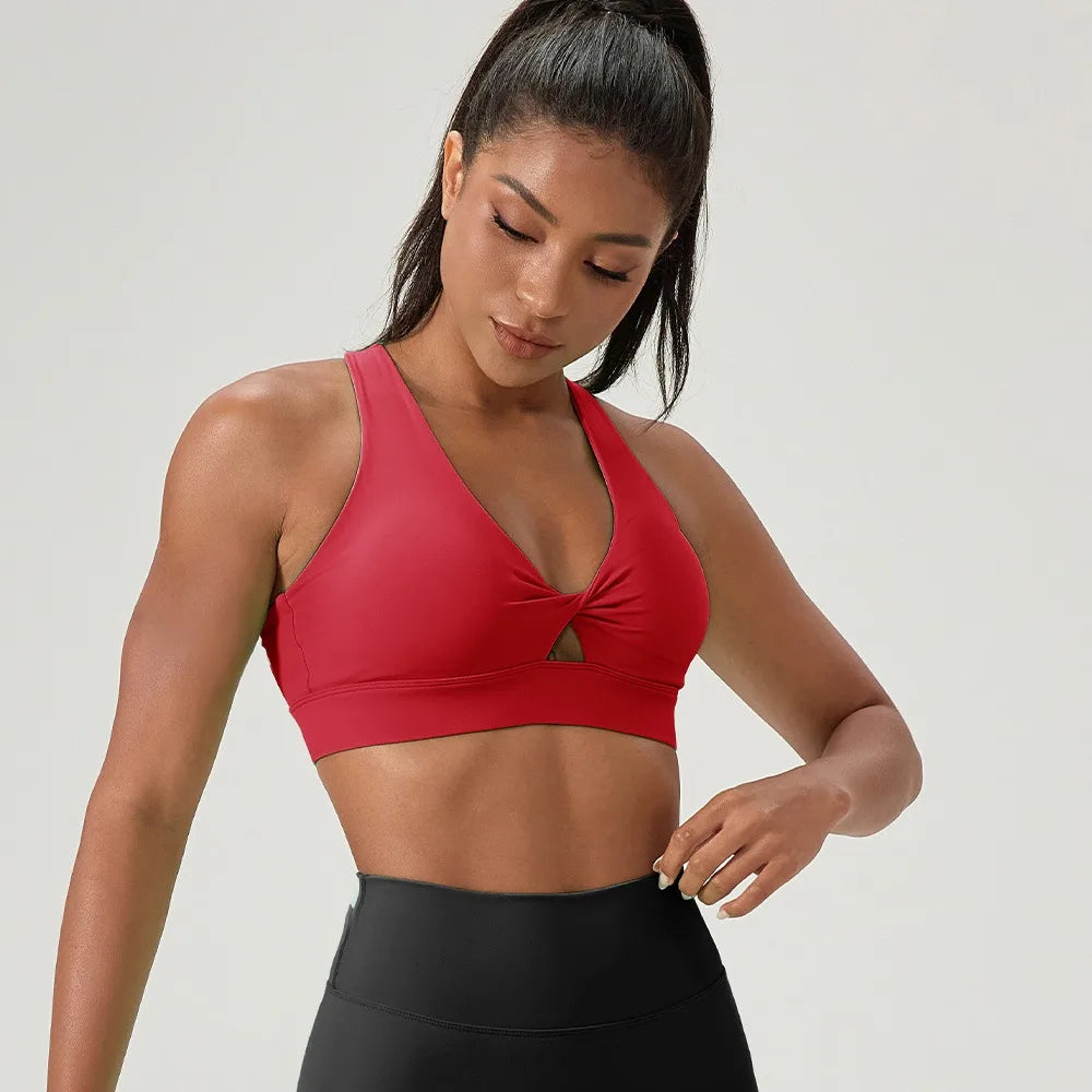 Brassière de Sport Femme – Agrafes Dos, Coussinet Amovible, Séchage Rapide, Anti-Chocs Yoga