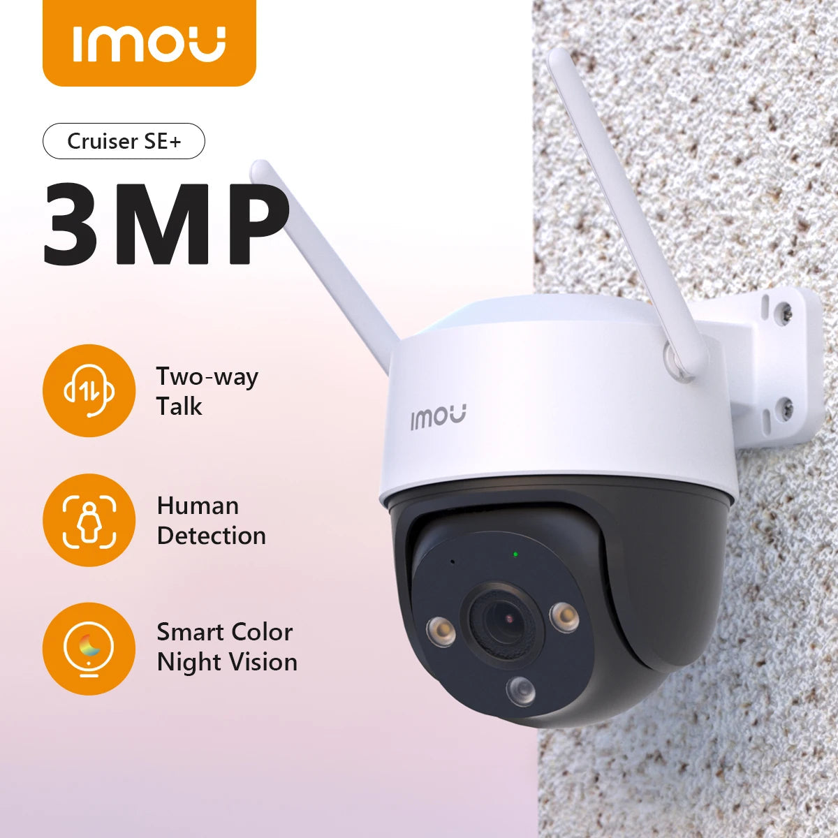 IMOU Cruiser SE+ 5MP | Caméra PTZ Extérieure Wi-Fi 360° | Vision Nocturne Couleur | Audio Bidirectionnel | Détection Humaine | IP66 Ma boutique