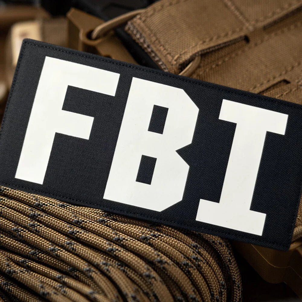 Patch Tactique FBI Imprimé Hook & Loop – Badge Moral Militaire Brassard Sac à Dos - BLACKBEARD OUTDOOR INDUSTRIES