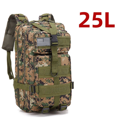 Sac à Dos Tactique MOLLE 25L/50L – Nylon Imperméable, Compatible Laptop | Randonnée, Chasse, Camping