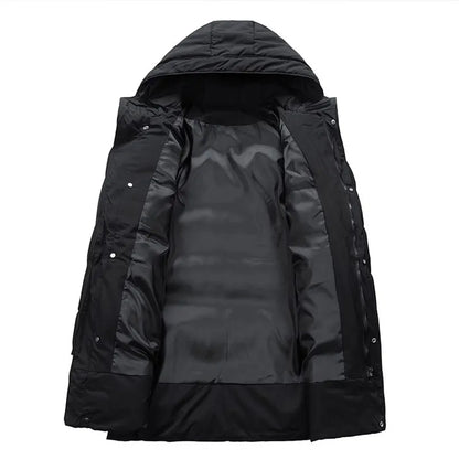 Parka hiver homme à capuche, coupe longue