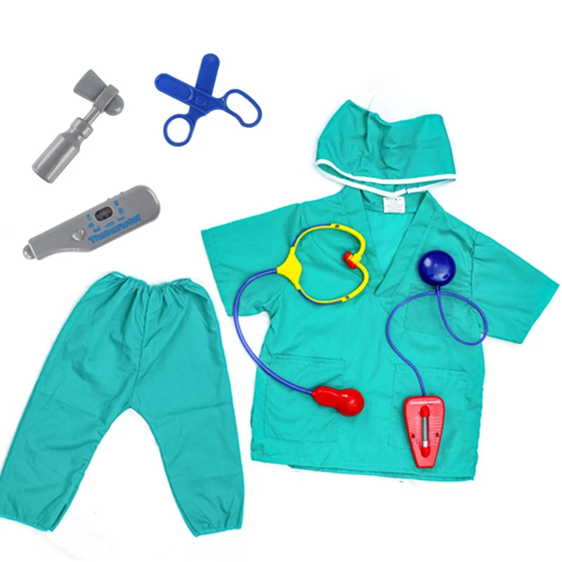 Kit Costumes Métiers Enfant 3-8 Ans – Déguisements Policier, Pompier, Médecin, Ingénieur - BLACKBEARD OUTDOOR INDUSTRIES