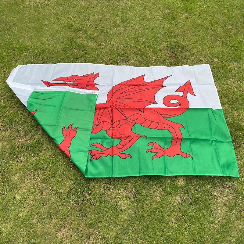 Drapeau du Pays de Galles (Wales) – 90x150 cm – Polyester – Drapeau du Dragon Rouge BLACKBEARD OUTDOOR INDUSTRIES