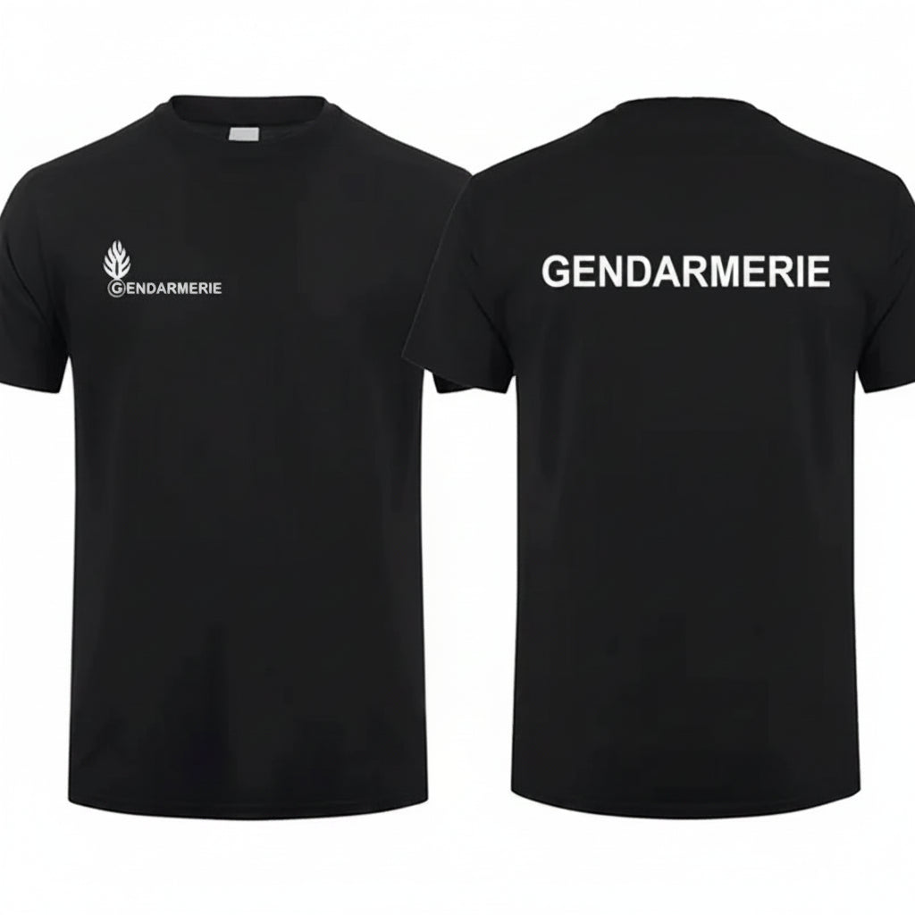 T-Shirt Gendarmerie Française PSIG Homme – Coton, Manches Courtes, Col Rond - BLACKBEARD OUTDOOR INDUSTRIES