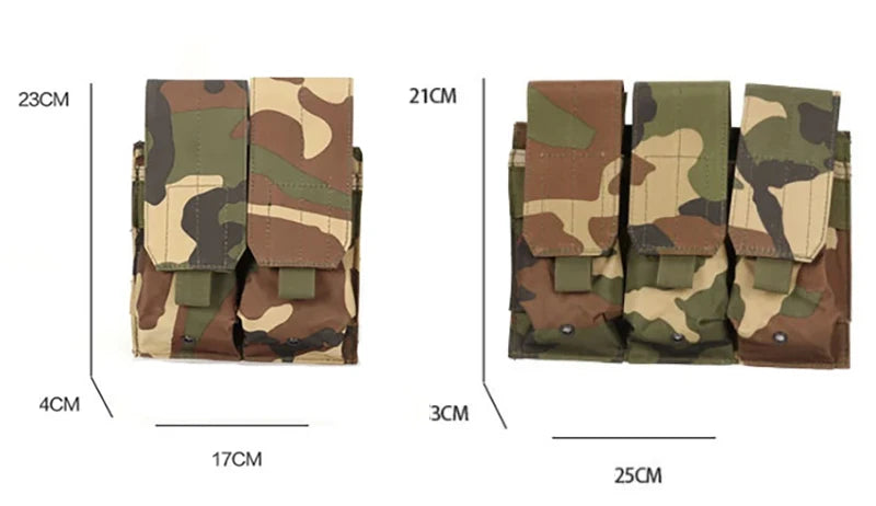 Tactical MOLLE 5.56mm Magazine Pouch – Double/Triple Mag Pouch pour M4, AR15, CS Rifle, Paintball & Chasse - BLACKBEARD OUTDOOR INDUSTRIES