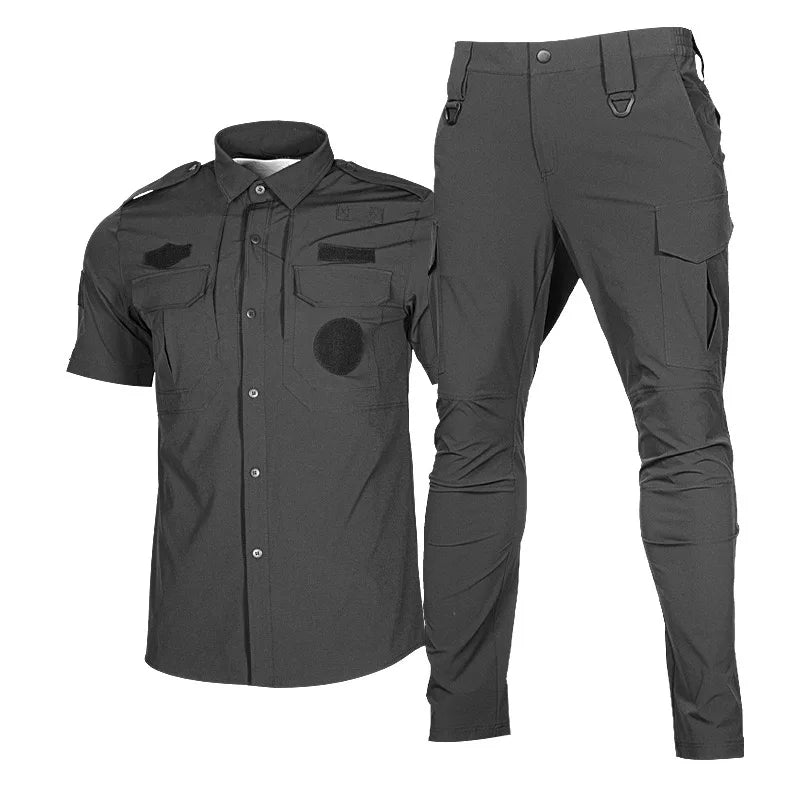 Tenue de Garde Sécuritaire - Uniforme Police en Tissu à Séchage Rapide, Costume de Travail Noir/Bleu pour Homme - BLACKBEARD OUTDOOR INDUSTRIES