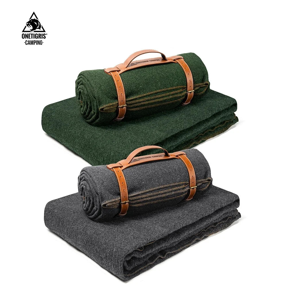 Couverture de camping 80 % laine – Grand format 222 × 164 cm