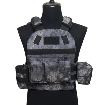 Gilet Tactique Enfant - Gilet Militaire Airsoft et Chasse Camouflage pour Enfants - Équipement Outdoor Paintball Molle BLACKBEARD OUTDOOR INDUSTRIES