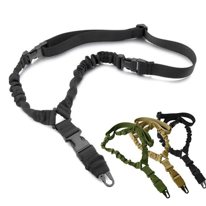 Sangle Tactique 3 Points Ajustable – Nylon Imperméable, Bungee Élastique | Fusil Airsoft & Chasse