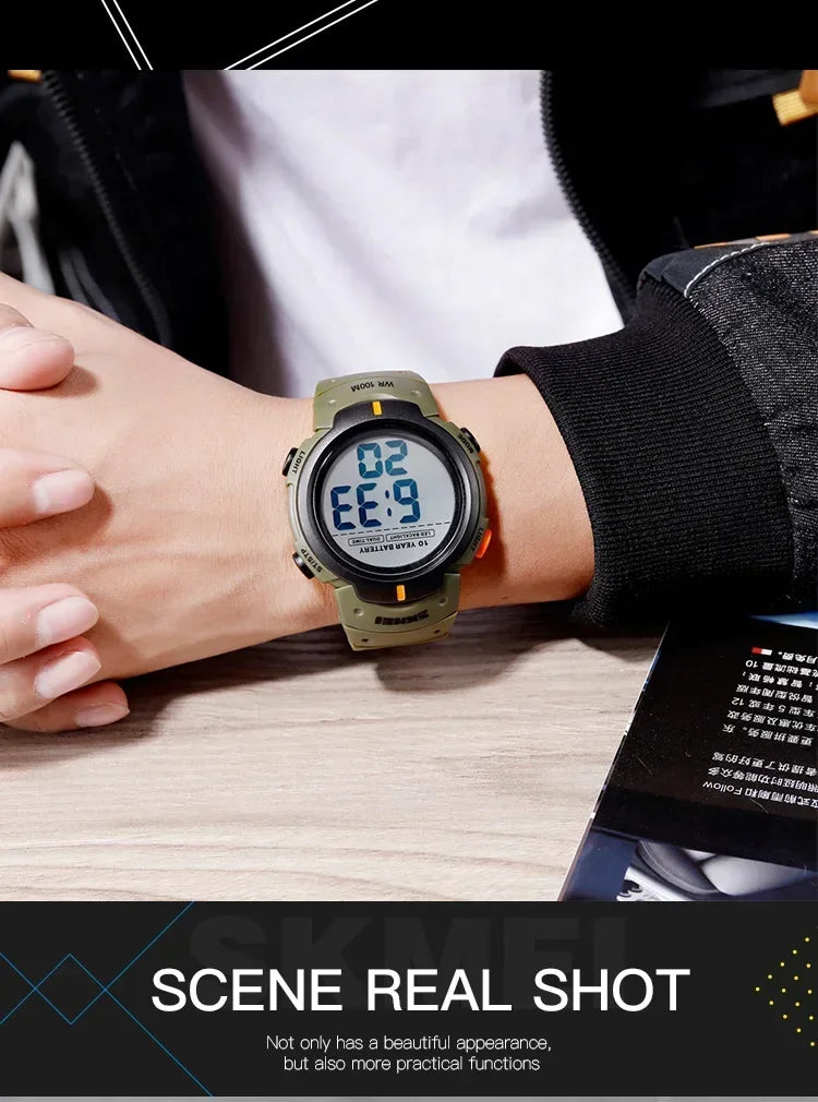 SKMEI 1560 – Montre Digitale Homme 100M Étanche - BLACKBEARD OUTDOOR INDUSTRIES
