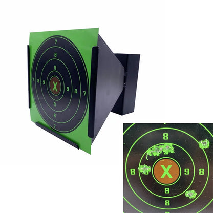 Cible Piège à Billes Noire en Forme d’Entonnoir avec Cibles en Papier – Collecteur de Billes pour Airsoft et Pistolet à Plombs Ma boutique