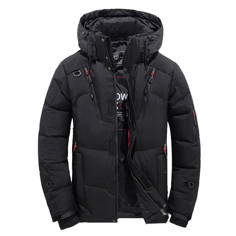 Doudoune homme en duvet de canard blanc, capuche amovible