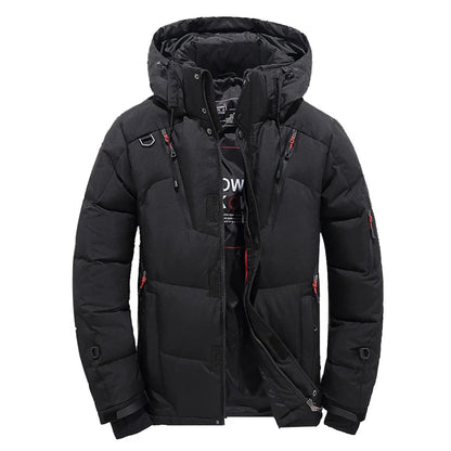 Doudoune homme en duvet de canard blanc, capuche amovible