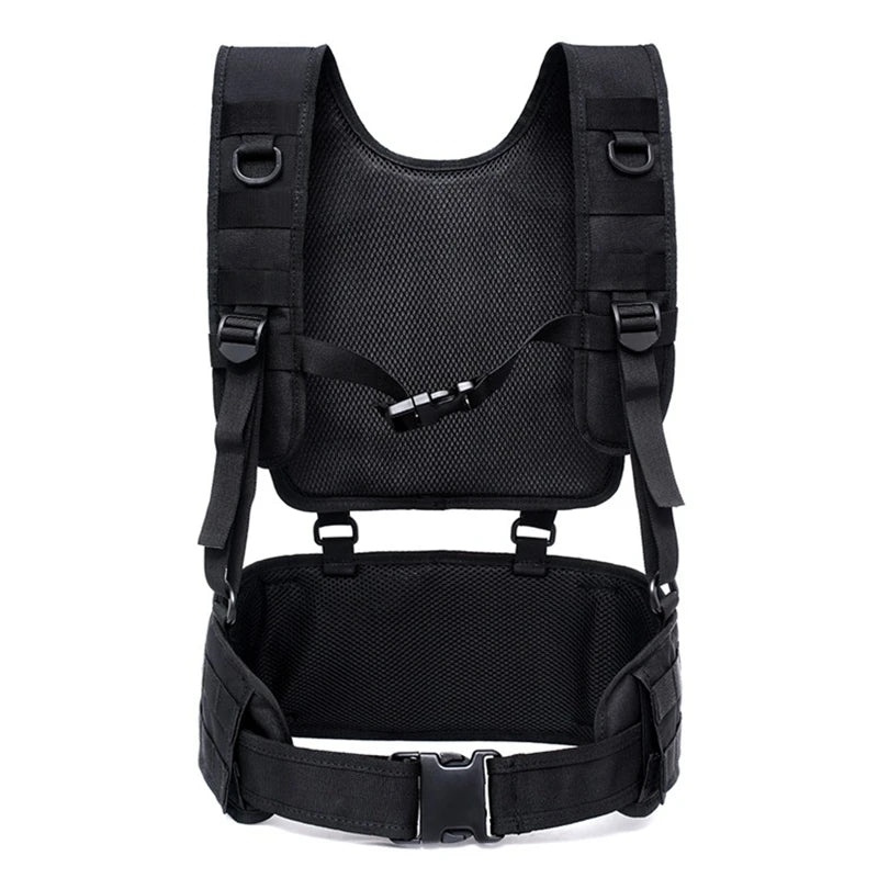 Harnais Tactique MOLLE avec Ceinture Détachable – Harnais de Combat Airsoft, Équipement Militaire, Entraînement et Chasse Outdoor BLACKBEARD OUTDOOR INDUSTRIES