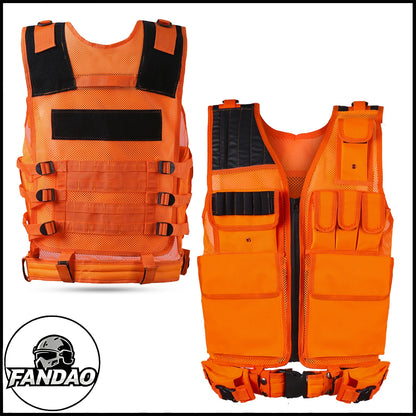 Gilet tactique en mesh respirant et nylon