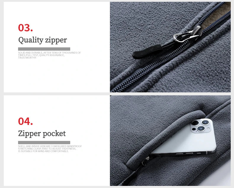 Veste Polaire Plus Size 9XL Hiver - Manteau Doublé Soft Shell pour Homme BLACKBEARD OUTDOOR INDUSTRIES