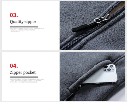 Veste Polaire Plus Size 9XL Hiver - Manteau Doublé Soft Shell pour Homme BLACKBEARD OUTDOOR INDUSTRIES