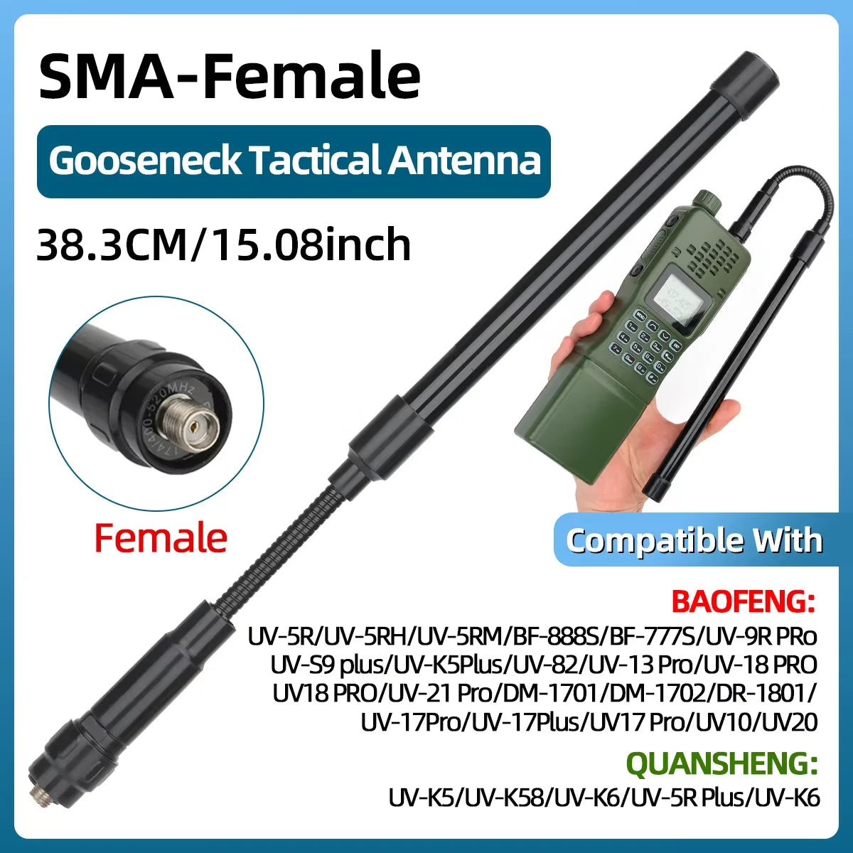 Antenne Tactique ABBREE CS – SMA-Female - BLACKBEARD OUTDOOR INDUSTRIES