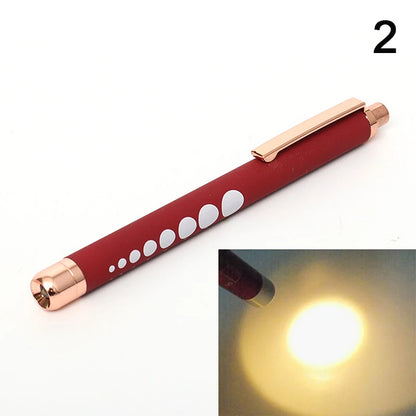 Stylo-Lampe Médical LED – Lampe de Poche Mini Infirmier & Médecin Lumière Blanche/Jaune