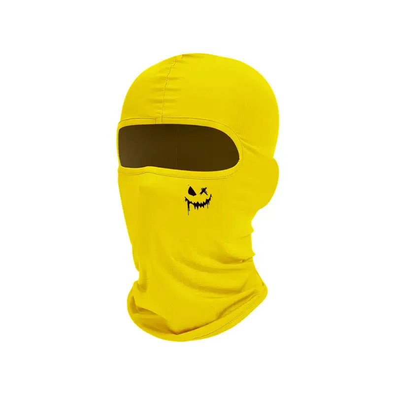 Cagoule visage souriant coupe-vent pour cyclisme et outdoor