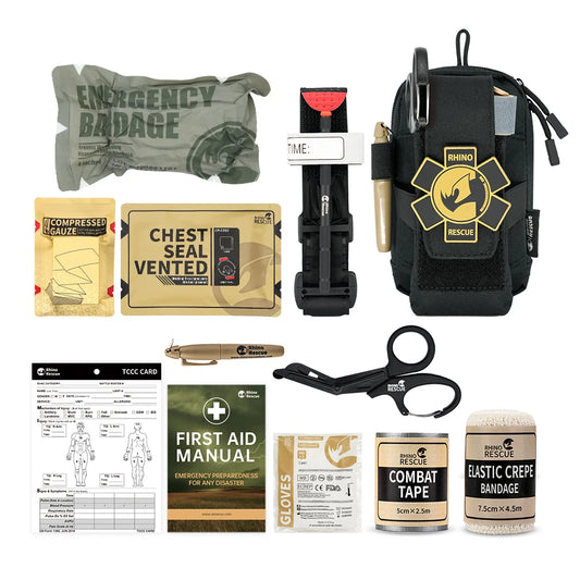 Trousse de Premiers Secours Rhino Rescue EDC – Kit de Survie Trauma Tactique avec Pochette MOLLE - BLACKBEARD OUTDOOR INDUSTRIES