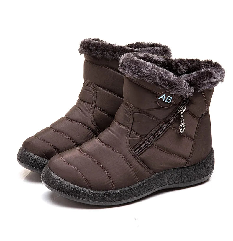 Bottines Hiver Femme Fourrées & Imperméables – Chaussures Chaudes à Talon Plat – Style Élégant & Confort – Neige / Froid - BLACKBEARD OUTDOOR INDUSTRIES
