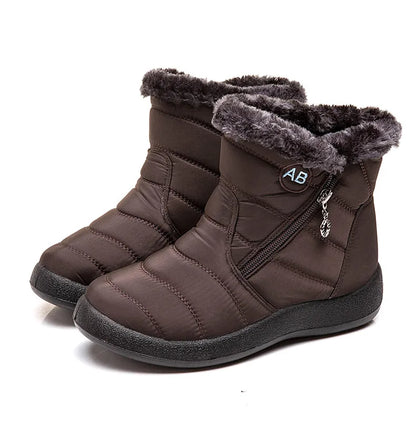 Bottines Hiver Femme Fourrées & Imperméables – Chaussures Chaudes à Talon Plat – Style Élégant & Confort – Neige / Froid - BLACKBEARD OUTDOOR INDUSTRIES