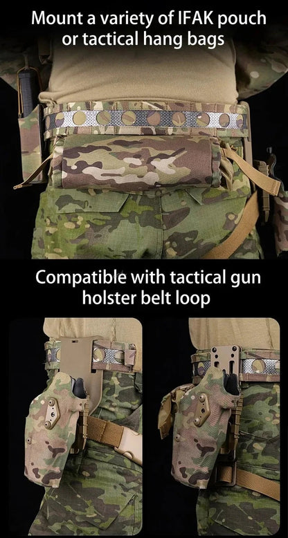 Ceinture Tactique Ferro Bison – Ceinture de Combat à Double Couche avec Boucle Métallique D-Ring, Système MOLLE, Boucle à Détachement Rapide pour Airsoft, Chasse et Activités Tactiques BLACKBEARD OUTDOOR INDUSTRIES