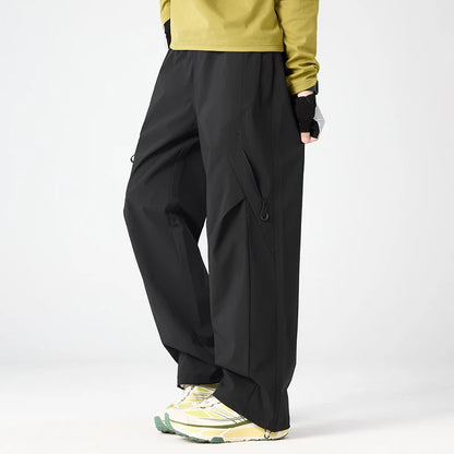 Pantalon cargo de randonnée femme déperlant et respirant, taille élastique